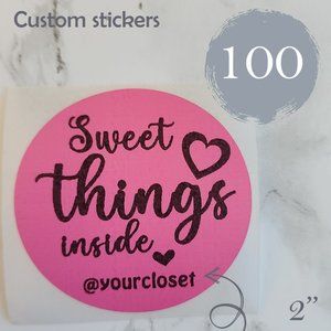 100 Customizable Thermal Stickers 2"